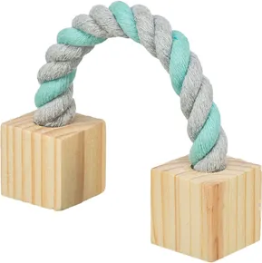 Baumwollbrücke mit Holzwürfeln für Nagetiere 20 cm
